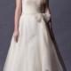 JW15151 Strapless simple a line organza wedding dress 2015