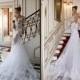 2015 Julie Vino Mermaid Wedding Dresses Sexy Sheer V-Neck Applique Illusion Back Long Sleeves Bridal Dress Gowns Tulle Sweep Train Cheap Online with $134.4/Piece on Hjklp88's Store 