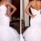 Charming 2015 Lace Mermaid Wedding Dresses Real Image Crystals Tiers Sweep Train Applique Sweetheart Sash Tulle Stunning Sexy Bridal Gowns Online with $127.28/Piece on Hjklp88's Store 