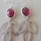 Ruby Earrings, Silver and Ruby Earrings, Birthstone Earrings, Birthstone Jewelry, Red Earrings, Silver Earrings, Mothers Day Gift, Weddings