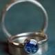 Wedding Ring Set - Wedding Ring Set His Her - Wedding Rings - Blue Sapphire Engagement Ring - Wedding Rings Silver - Wedding Bands Band 4063