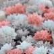 Coral and Grey Mixed Wooden Flowers, Wedding Decorations, Wedding Flowers, Wedding Table Decor,