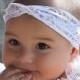 White and gold Turban Headband for Newborns, Infants, Toddlers, & Girls. Newborn Headband, White and Gold Baby Headband, Infant Headband