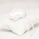 White lace ring pillow, White ring bearer pillow, Wedding Ring cushion, Flower ring pillow, Wedding ring pillow