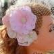 Blush Ivory Birdcage Veil-Blush Bridal Fascinator-Wedding Headpiece