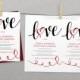 DiY Wedding Invitation Template - Download Instantly - EDITABLE TEXT - Love Script (Black & Red)  - Microsoft® Word Format