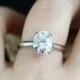 Forever Brilliant Moissanite Engagement Ring Solitaire Oval 3ct 10x8mm 14k 18k White, Yellow, Rose Gold-Custom made-Wedding-Promise Platinum