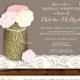 Glitter Mason Jar Bridal Shower Invitation - Bridal Shower Invite - Wedding Shower - Baby Shower - Birthday Party - Printable Invitation