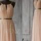 2015 Blush Bridesmaid Dress,Peach Prom Dress,Chiffon Wedding Dress,Floor Length Formal Dress,Long Mix And Match Party Dress(F066A1)-Renzrags