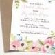 Printable Bridal Shower Invitation, Printable Rustic Bridal Shower Invite, Vintage Floral Invitation, Watercolor Floral Invitation, Wedding