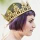 Gold Lace Crown - Gold Crown, Headpiece, Woman's Birthday Crown, Royal, Gold Crown, Crown, Bridal Shower, Gold, Goddess, Tiara, Photo Prop