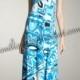 EMILIO PUCCI Blue Print Tank Maxi Dress On Sale