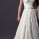 JW15156 vintage inspired sweetheart neck lace overlay wedding dress