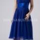 Buy Australia A-line Empire One-shoulder Royal Blue Chiffon Knee Length Bridesmaid Dresses 8132221 at AU$120.05 - Dress4Australia.com.au