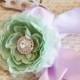 Mint and Lavender Floral Dog Collar,Mint Wedding Accessory, Pet Wedding Accessory, 2014 Wedding Color, Spring wedding