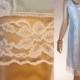 Delightful 1960's vintage silky soft sheer sky blue Perlon and contrasting see through white lace detail full slip petticoat - 2764