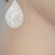 Crystal rhinestone earrings - Luminous - Large - Long - Teardrops - Statement earrings - Sterling posts - Bridal jewelry - Prom -Bridesmaids
