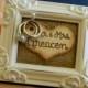 Wedding Ring Holder Rustic Woodland Shabby Chic Picture Frame Ring Stand Wood Heart Bridal Shower Gift