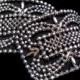 Antique CUT STEEL Buckles FRANCE French Shoe Clips Pair Belt Sash Art Deco Vintage Black Silver Wedding Accessories