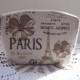 Linen Clutch Cosmetic Bag  Purse Retro Vintage French Country Style  Wedding Bridesmaid Gift