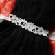Bridal Antique White Light Ivory Embroidery Lace Rose Flower Sash Belt - Wedding Dress Sashes Belts