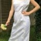 1960s vintage wedding dress white satin shift long gown embroidered flowers classic simple sleek UK 14 late 50s Mad Men Mod hourglass wiggle