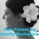Bridal Hair Flower, Wedding Hair Accessories, Flower Clip, Bridesmaid Gift - Pale Ivory Gardenia Flower Hair Clip - Clear Rhinestone