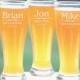 Personalized Groomsmen Gifts, 2 Pilsner Pint Glasses Beer Mugs, Custom Etched Glasses, Rustic Wedding Party Favors