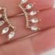 Climber Earrings - Gold Earrings - Crystal Earrings - Ear Crawlers - Bridal Earrings - Stud Earrings