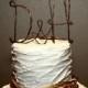 Rustic Wedding Cake Topper with Your Initials, Monogram Wedding Cake Topper, Custom Wedding Cake Decoration, Wedding Table Centerpiece