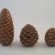 Vintage Ceramic Pine Cones, Set of 3 Home or Garden Decor Woodland Decor Wedding Cake Topper