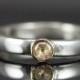 Moissanite Rose Cut Engagement Ring - Gold and Sterling Moissanite Ring