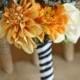 Navy and Mustard Nautical Wedding Collection - Bridesmaid Bouquets
