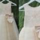 White/Ivory flower girls dress,short wedding party dress,bridesmaid dress,dress for wedding,children dress