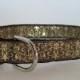 Damask Brown and Gold Foil Collar...Last One! Collars for Canines Custom Dog Collars