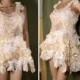 Shabby Chic Wedding Dress, Tattered Princess short dress. Gothic Lolita babydoll dress, Fairytale Bride Sundress. Crude Things