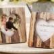 "Rustic Romance" Faux-Wood Heart Place Card Holder/Photo Frame