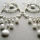 White Gemstone Chandelier Earrings, Silverite Earrings, Mystic Corundum, Silverite Chandelier Earrings, Wedding Jewelry