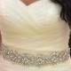 Pearls and crystals wedding dress sash. High quality