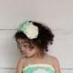 Custom Ivory and Mint Flowergirl Headband - Ivory Headband - Mint Bridesmaid Headband - Ivory Wedding Customize your colors