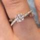 Infinity Engagement  Ring - Diamond Infinity Engagement Ring, 14k Gold & Diamonds, Braided Engagement Ring, Diamond Infinity Ring