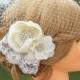 Lace Wedding Fascinator-Birdcage Veil- Flowers and Lace- Fascinator Wedding Headpiece