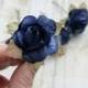 Dark Blue Rose Flower Hair Pins. Bridesmaids, Bridal, Whimsical, Fall,Autumn, Weddings. Hair Clip, Bridal, Hair Accessories, Floral,