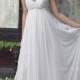 Bohemian Wedding Gown From Chiffon, French Lace , Boho Style Dress, Romantic And Dreamy Wedding Dress - "Abba"