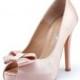 Sweetheart Wedding Shoes in Blush Silk Satin, Valentine Day's Shoes, Nude Blush Bridal Shoes, Light Pink Wedding Heels