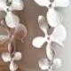 BUY 2 GET Any 1 FREE Matte Silver Orchid Trio Earrings Orchid Earrings Bridesmaid Earrings Bridal Jewelry Silver Earrings Dangle Earrings