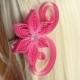 Pink Hair Flowers Wedding, Bubble Gum Pink Wedding Hair Clip, Bubble Gum Wedding Hair Accessory