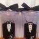 Custom RING BEARER TUMBLER with Tuxedo Initial & Bowtie Junior Groomsman Groom Usher wedding gift