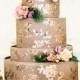 Formal Taupe-and-Gold Wedding Cake