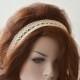 Rustic Lace Wedding Headband, Ivory Lace Headband, Bridal Hair Accessory, Rustic Wedding Hair Accessory